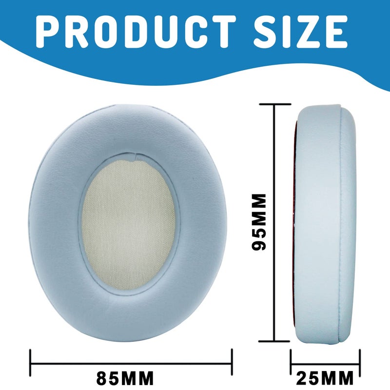 Adhiper Studio 2/3 Earpads Replacement Ear Pads Cushion Cover Compatible with Studio 2.0 Wired/Wireless & Studio 3.0 B0500 B0501 Over-Ear Headphones (Crystal Blue) - Image 5